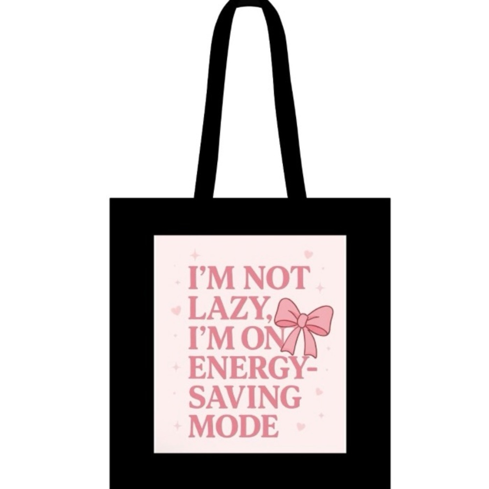 BOGG BAG Black Tote with Pink Bow Design